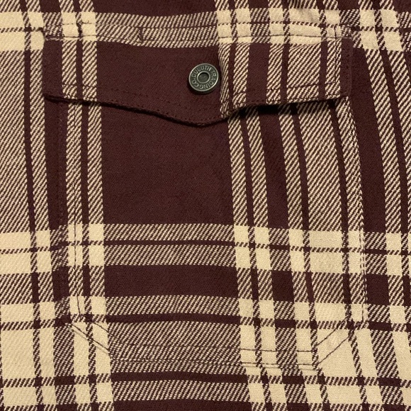 Duluth Trading Men's Flapjack Fleece-lined Relaxed Fit Shirt Jacket Burgundy 2XL - Picture 4 of 12